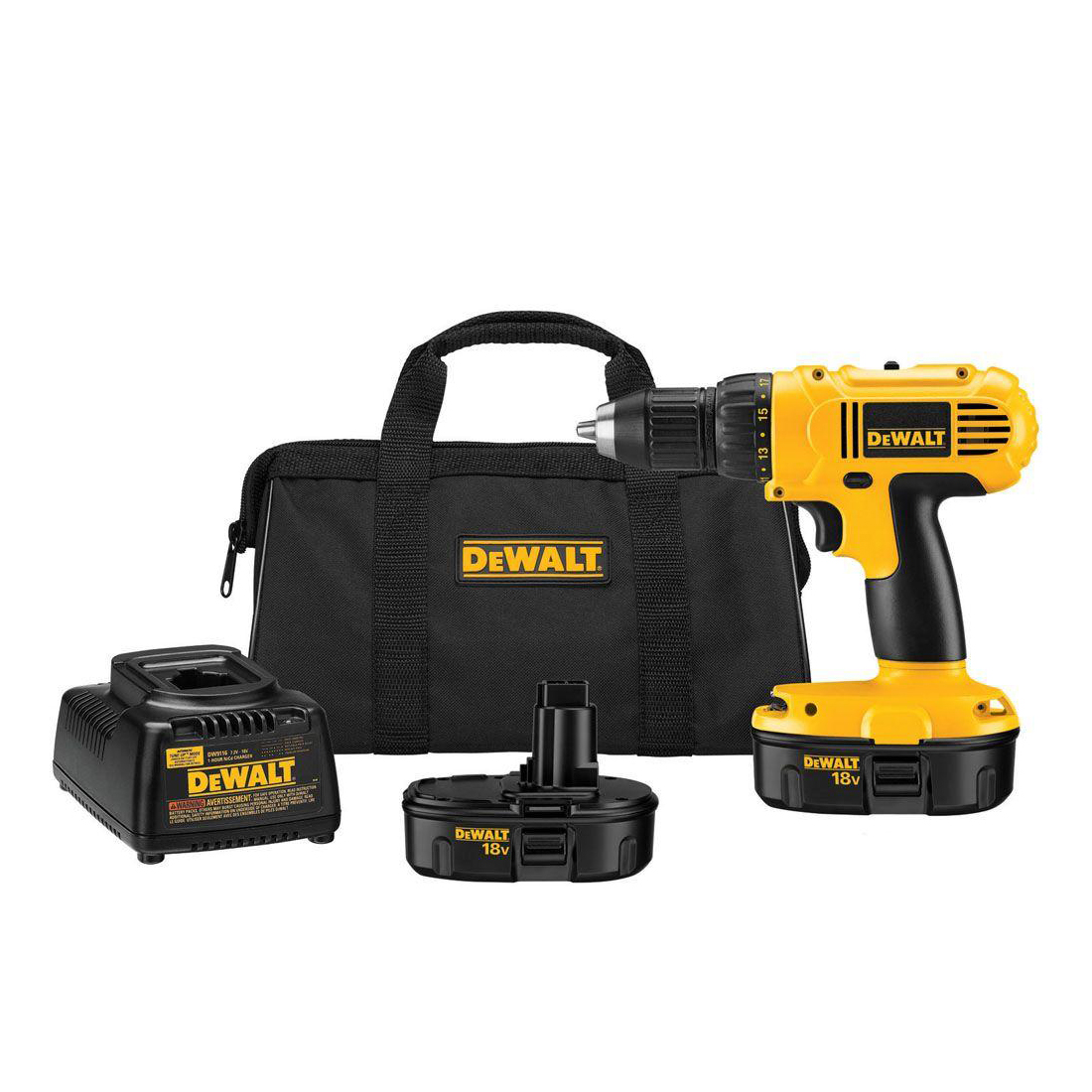 Dewalt Dc970k-2 18-volt 1 2-inch Cordless Compact Nicad Drill Driver 