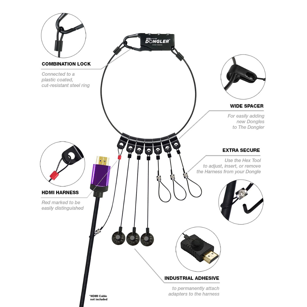 The Dongler DO-U001 Unloaded Universal Dongle & Adapter Ring Holder