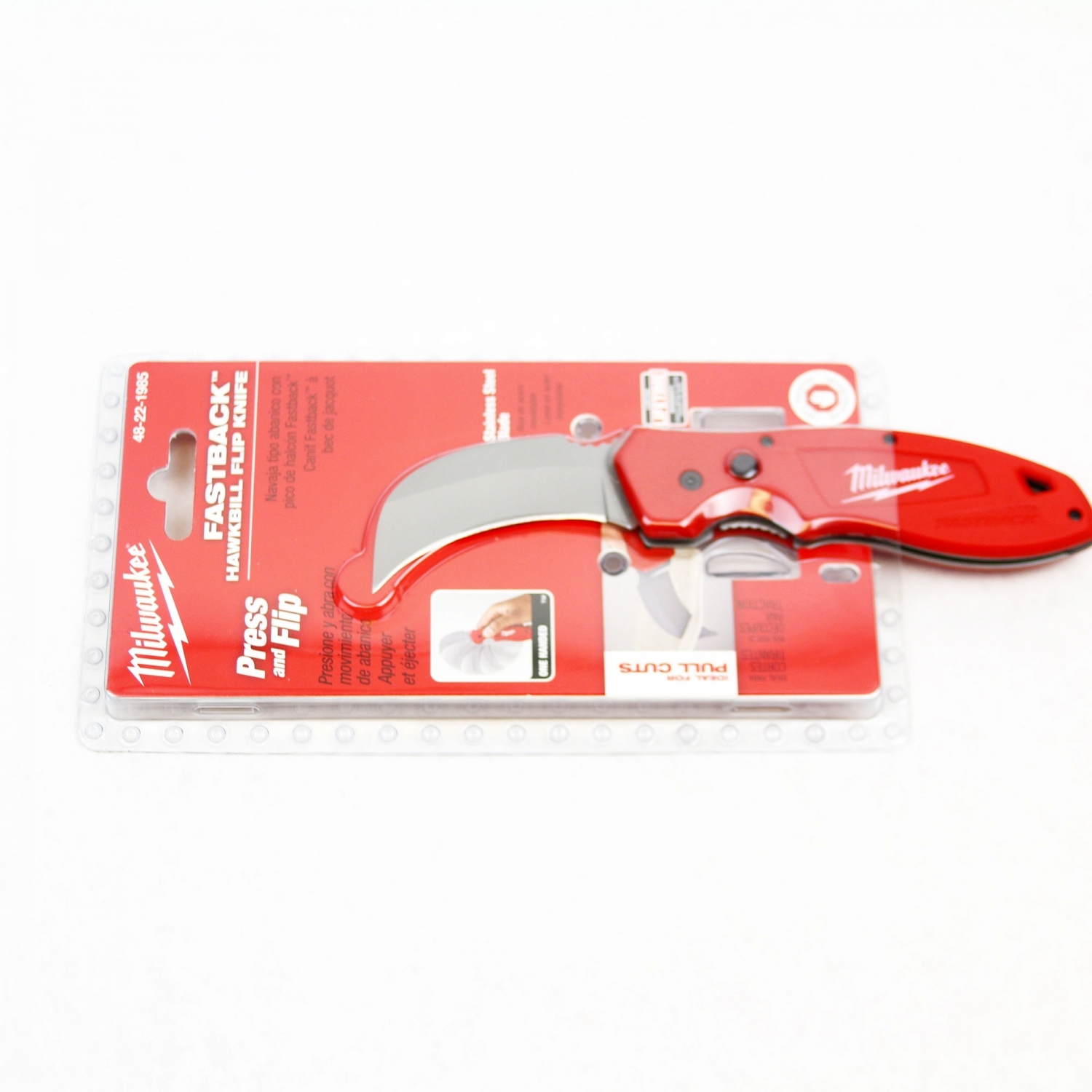 Milwaukee 48-22-1985 Fastback Hawk Bill Folding Stainless Steel Knife 