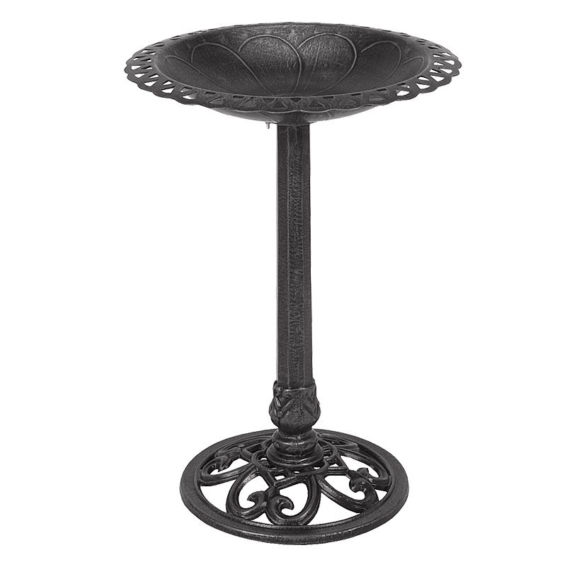 Astonica 50808222 Eloquent Slate Gray Hammertone Birdbath  