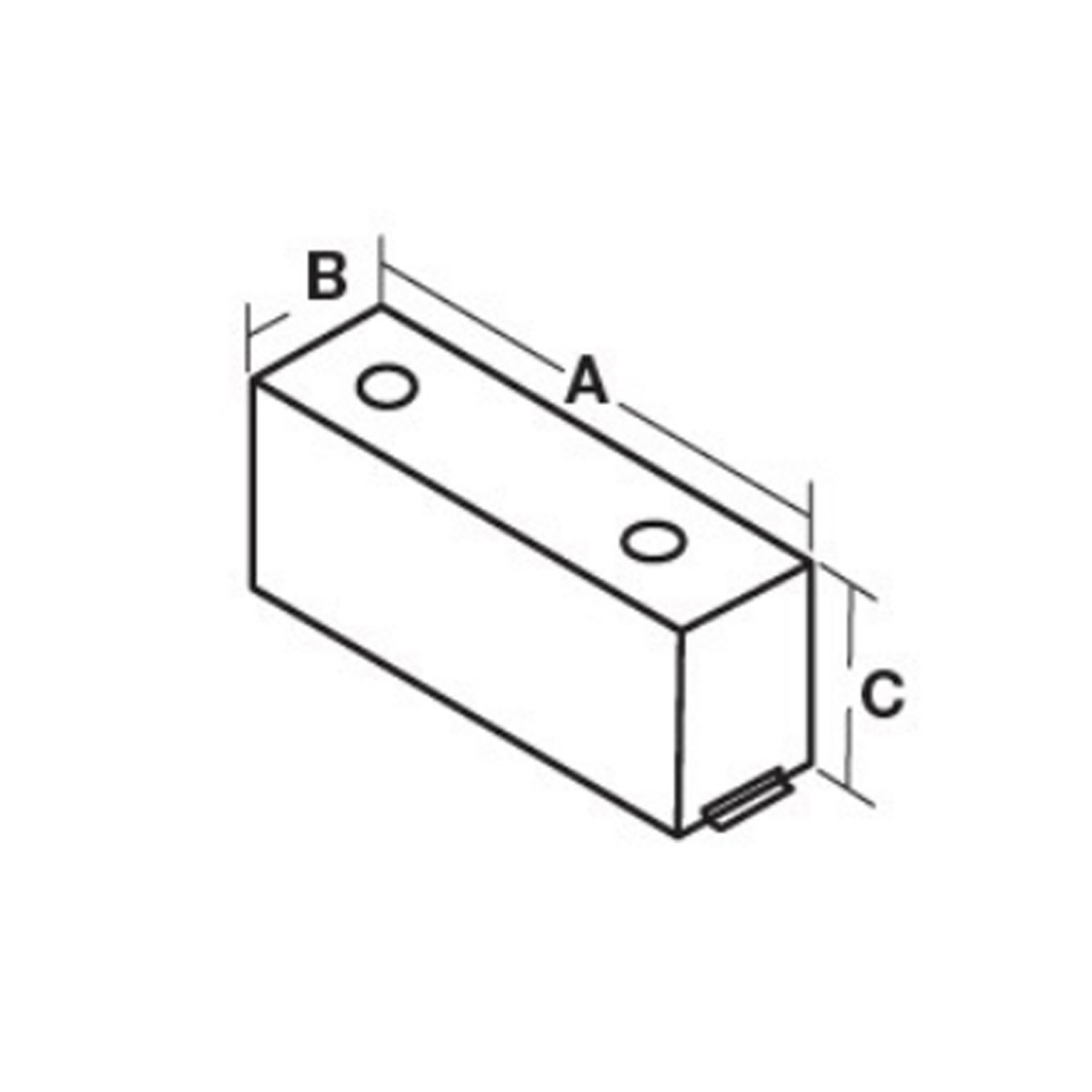 UWS TT 100 R T/P Rectangular Transfer Tank 100 Gallon Alum 59 1/2 