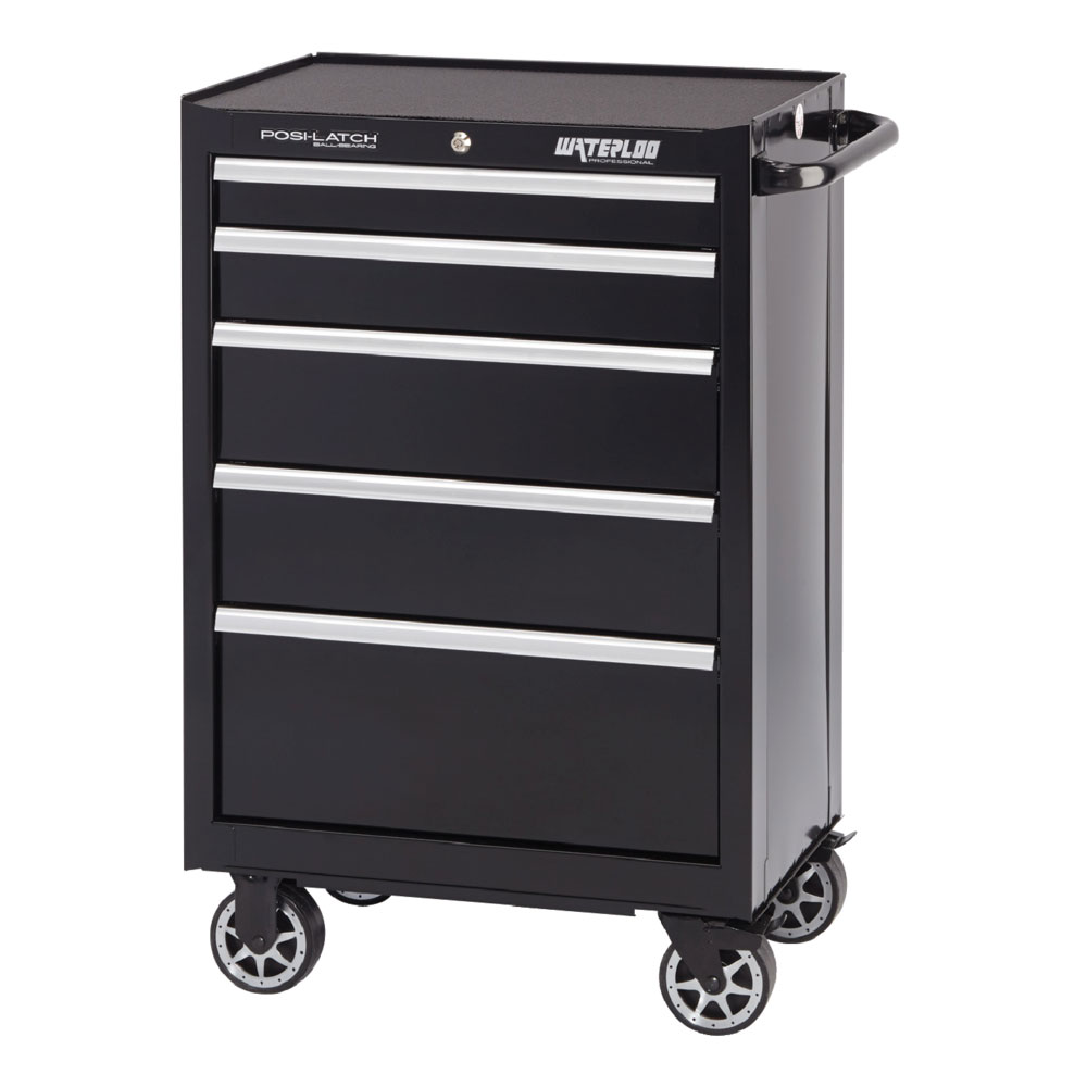 Waterloo PCA-265BK Professional Series 5-Drawer SolidTrax Tool Cabinet ...