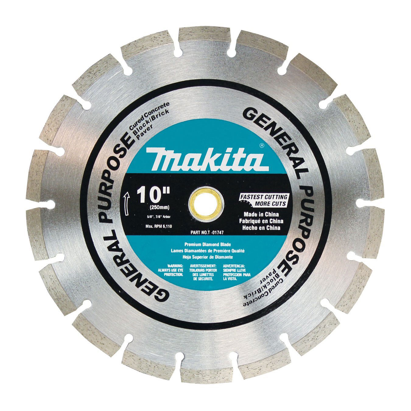 Makita T-01747 10-inch Premium Segmented Rim General Purpose Diamond 