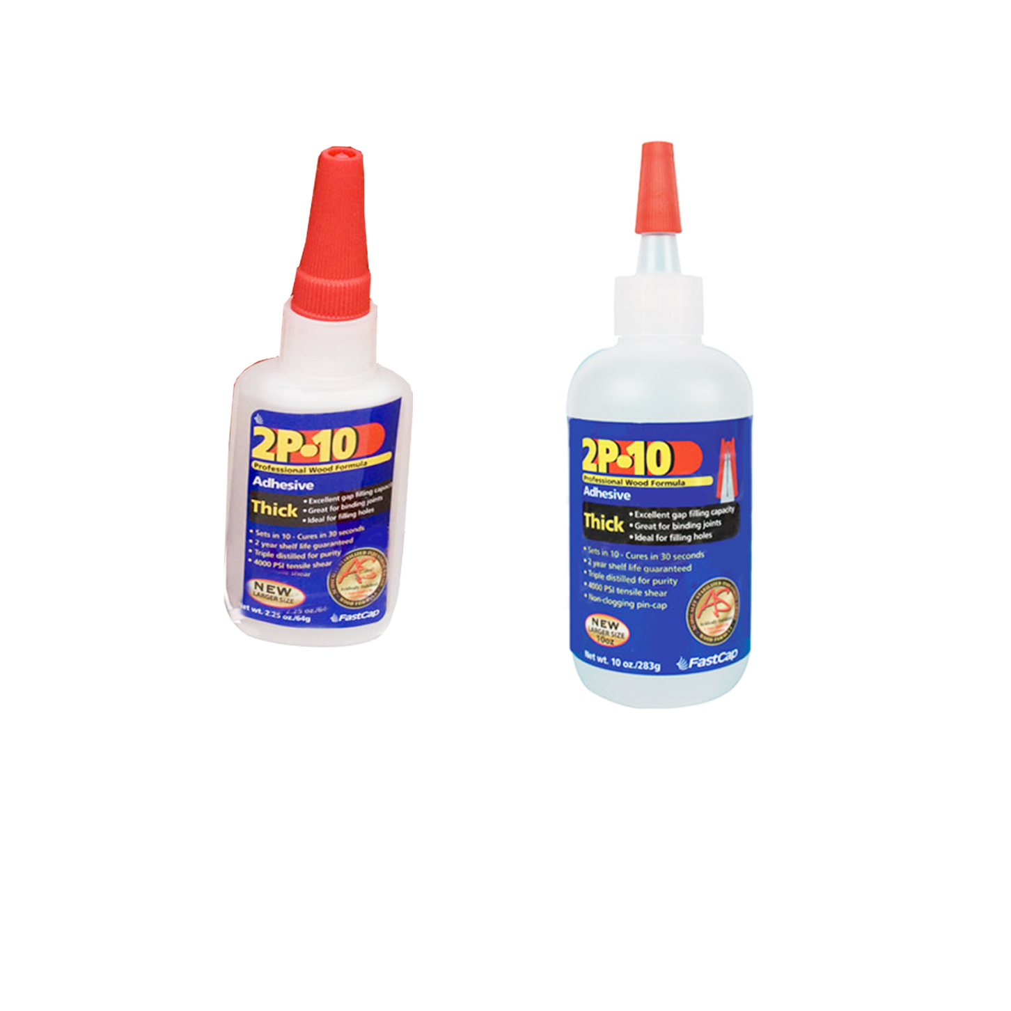 FastCap 2P-10 2 Oz, 10 Oz Thick Super Glue Adhesive Bottles Combo Pack ...