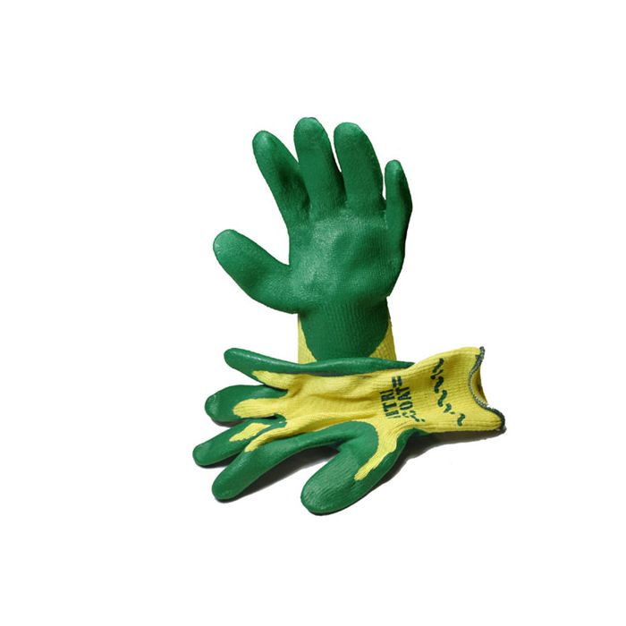 green work gloves