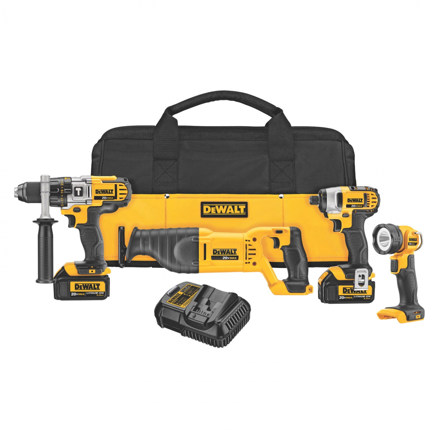 DEWALT DCK490L2 20 Volt MAX Li Ion 4 Tool Combo Kit  